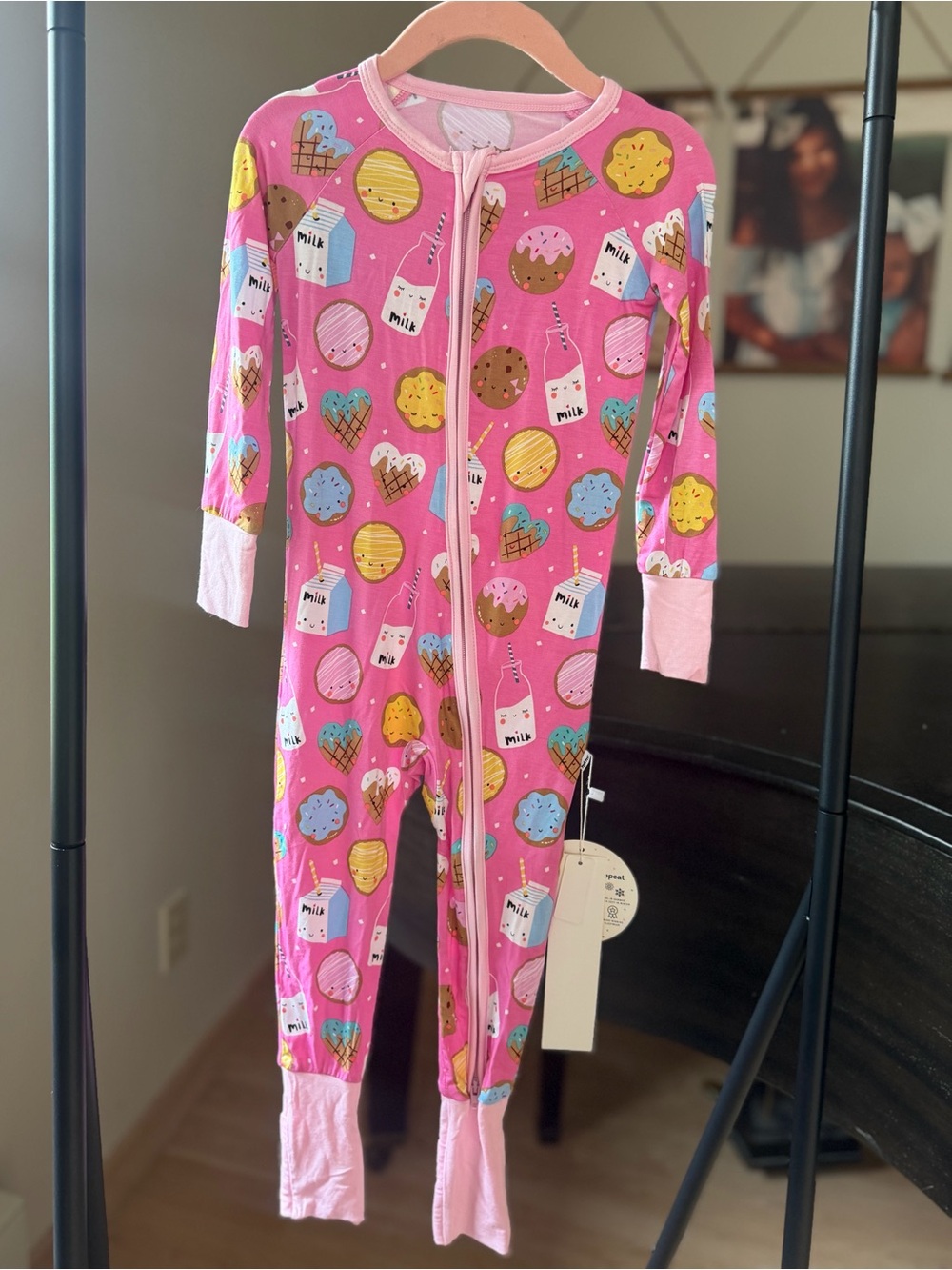 Little Sleepies milk and cookies 2T sleeper NEW WITH TAGS in pink